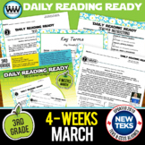 3rd Grade Daily Reading Spiral Review for March New ELA TEKS