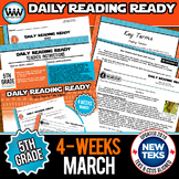 5th Grade Daily Reading Spiral Review for March New ELAR TEKS