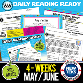 3rd Grade Daily Reading Spiral Review for May New ELA TEKS