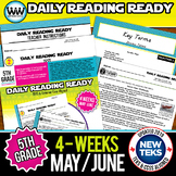 5th Grade Daily Reading Spiral Review for May New ELAR TEKS