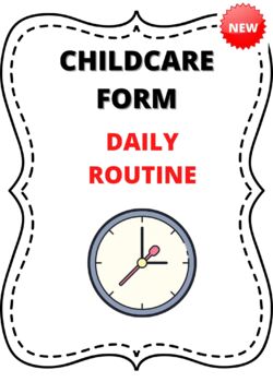 Preview of DAILY ROUTINE EDITABLE FOR CHILDCARE / PRESCHOOL / CENTER