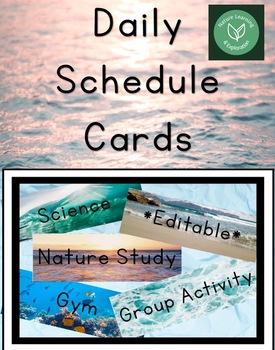 Preview of DAILY SCHEDULE_WATER | Classroom Decor | Natural | Class Management | Reggio