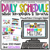Daily Schedule Slides and Timers - Classroom Management - 