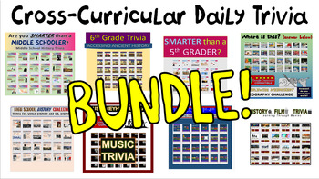 Preview of DAILY TRIVIA BUNDLE! Foundations, Geography, History and more!!!