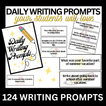 DAILY WRITING PROMPTS by Class with Miss Peacock | TPT