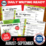4th Grade Daily Language Review for August/September New ELA TEKS