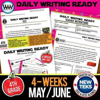 Preview of 4th Grade Daily Language Review for May/June New ELA TEKS