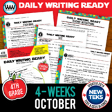 4th Grade Daily Language Review for October New ELA TEKS