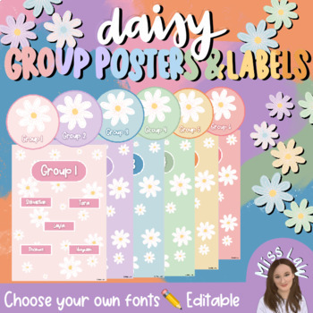 Preview of DAISY Group Posters and Labels | EDITABLE