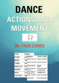 Preview of DANCE - MOVEMENTS AND ACTION ACTIVITY - GRADES K-8