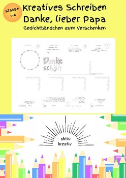 Preview of DANKE PAPA - Stationenlernen - Gedichte - kreatives Schreiben