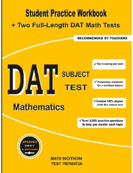 Preview of DAT Subject Test Mathematics: Student Practice Workbook + Two Tests