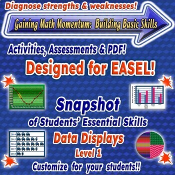 Preview of DATA DISPLAY EASEL Activity & Assessment-Basic Skills Snapshot-Diagnostic Lev. 1