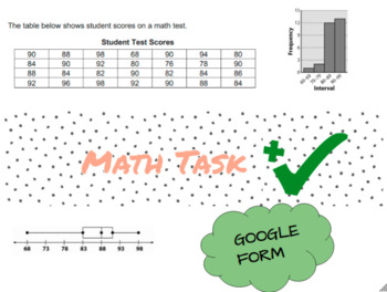 Preview of DATA MATH TASK- GOOGLE FORM *DIGITAL*