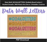 DATA WALL or CHART LETTERS for BULLETIN BOARD #GOALGETTERS