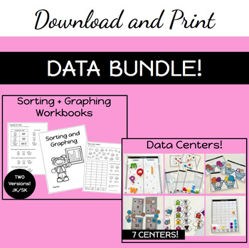 Preview of DATA WORKBOOK/CENTERS BUNDLE