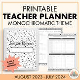 DATED PRINTABLE TEACHER PLANNER | MONOCHROMATIC PLANNER | 