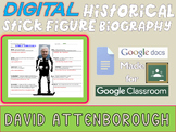 DAVID ATTENBOROUGH Digital Historical Stick Figure Biograp