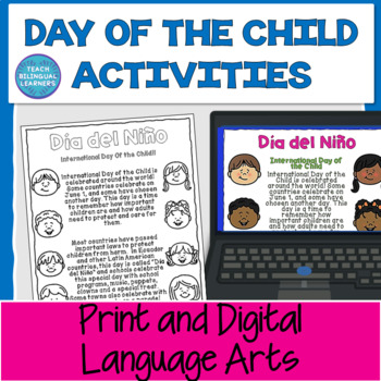 Preview of DAY OF THE CHILD Día del Niño ACTIVITIES PRINT/DIGITAL 2ND/3RD GRADE ELA ELL