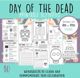 DAY OF THE DEAD PRINTABLE ACTIVITIES- Dia de Muertos