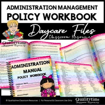 Preview of DAYCARE CHILD CARE ADMINISTRATION POLICY WORKBOOK - SPARKLE STARS