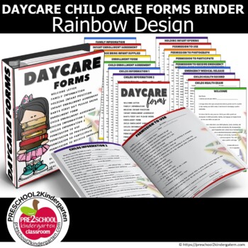 Preview of DAYCARE CHILD CARE FORMS - COLORFUL CRAYONS DESIGN