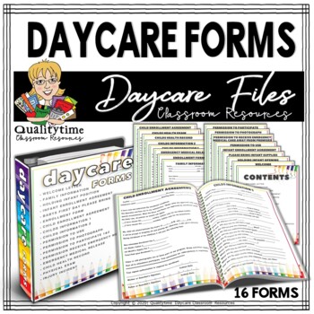Preview of DAYCARE CHILD CARE FORMS - Colored Pencil Design