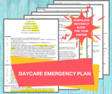 DAYCARE EMERGENCY PLANS / Childcare Center Printable Dayca