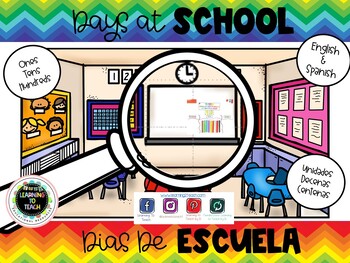 Preview of DAYS IN THE SCHOOL ENGLISH AND SPANISH