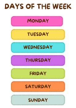 DAYS OF THE WEEK by StarSpeech | TPT