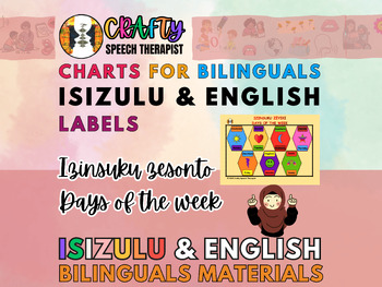 Preview of DAYS OF THE WEEK | ISIZULU & ENGLISH CHART FOR BILINGUALS | ISIZULU RESOURCES