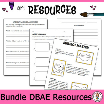 Preview of DBAE worksheet series for the elementary art classroom. No lesson plans.