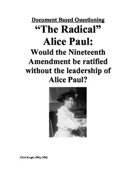 Preview of DBQ: Alice Paul and the Nineteenth Amendment