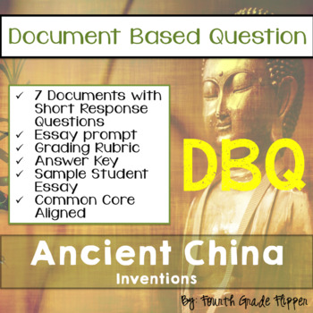 Preview of DBQ Ancient China Document Based Question 