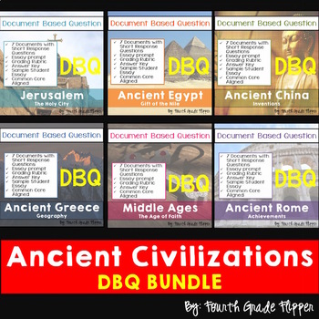 Preview of DBQ Bundle of SIX Ancient History Document Based Questions