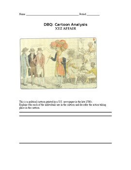 Preview of DBQ: Cartoon Analysis XYZ AFFAIR
