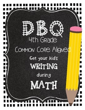 Preview of DBQ Document Based Questions - 4th Grade Math