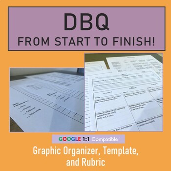Preview of DBQ Essay Writing: Graphic Organizer, Template, & Rubric (1:1 Compatible)