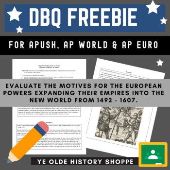Preview of DBQ FREEBIE - APUSH, AP Euro & AP World - Motives for Exploration