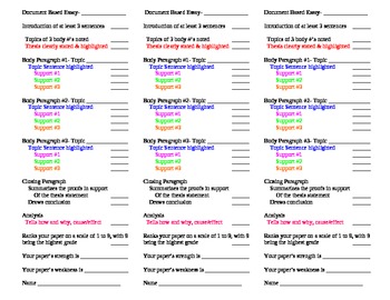 Preview of DBQ Grading Rubric for Historical Analysis or APUSH