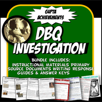 Preview of DBQ Gupta, Ancient India Achievements DBQ Primary Secondary Source Activity,