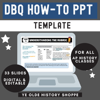 Preview of TEMPLATE: DBQ How-To PPT (Google Slides) for ALL AP History Classes