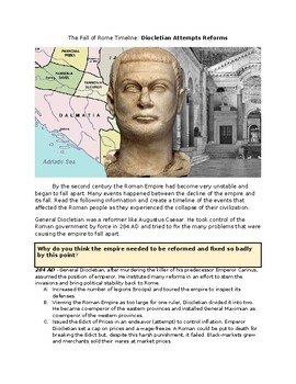 Preview of DBQ - The Fall of Rome Timeline Pt 2 of 3 w/ KEY