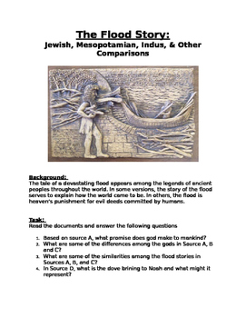 Preview of DBQ The Flood Story: Jewish, Mesopotamian, Indus, & Other Comparisons