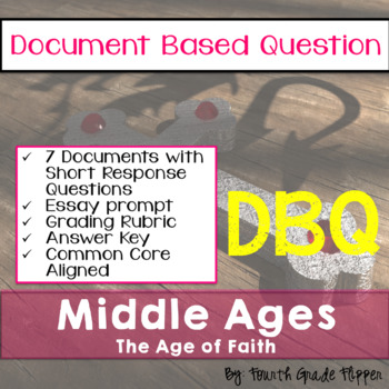 Preview of DBQ The Middle Ages Document Based Question 