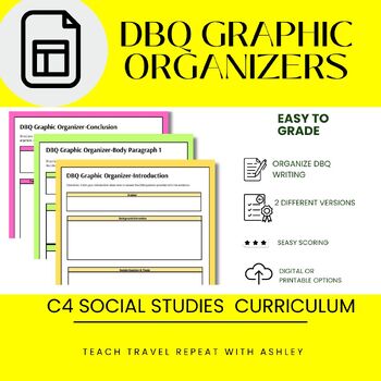 Preview of DBQ Writing Graphic Organizer & Posters for Organized Essays