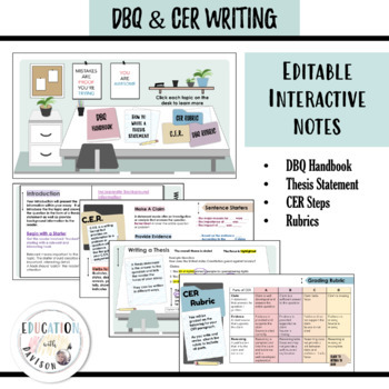 Preview of DBQ and CER Writing | Digital and Print 