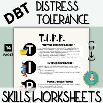 Preview of DBT Distress Tolerance Skills, Calming Techniques, Emotion Regulation, Coping