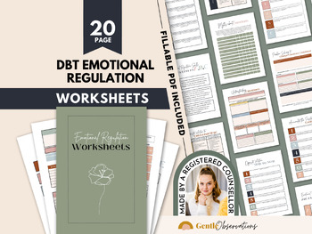 Preview of DBT Emotional Regulation Workbook for Teens and Adults