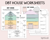 DBT House, Anxiety House Worksheet, DBT skills, Dialectica